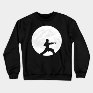 Kungfu Practitioner Shadow in Fullmoon Crewneck Sweatshirt